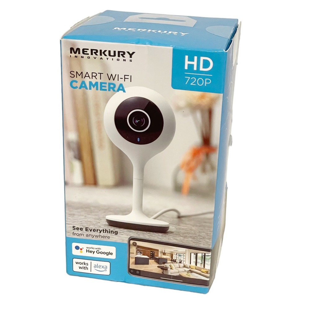 Merkury Innovations Smart WiFi Camera 720P Voice Control‎ Motion Sensor Home